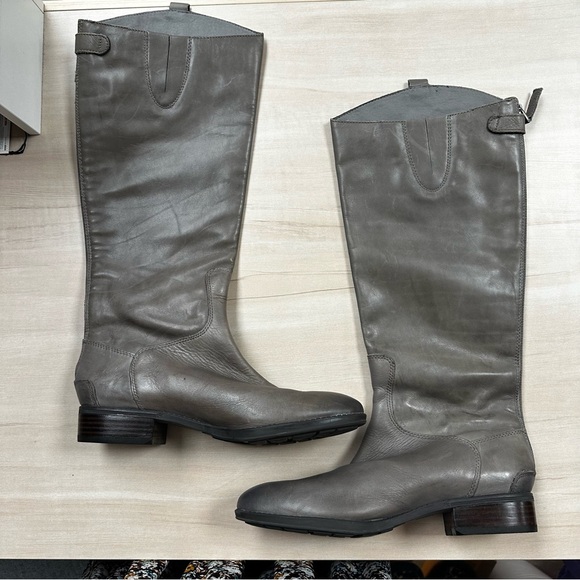 Sam Edelman gray leather penny boots - Picture 2 of 12